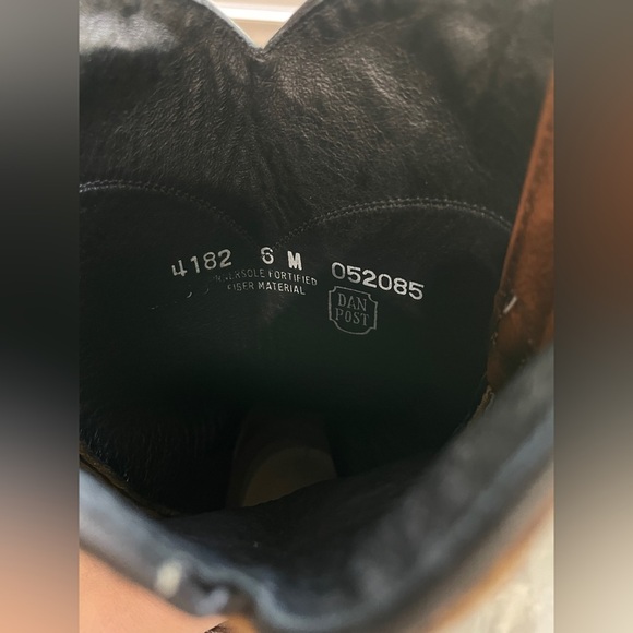 DAN POST  leather Riding Cowboy Festival Rodeo Western Boots Style 4182 Sz 6 M - Picture 6 of 6